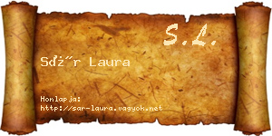 Sár Laura névjegykártya
